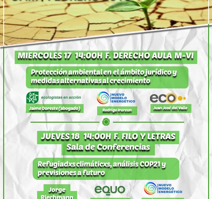 #AgendaSolar: Ecooo participa en las Jornadas Ecologistas en la Universidad Autónoma de Madrid