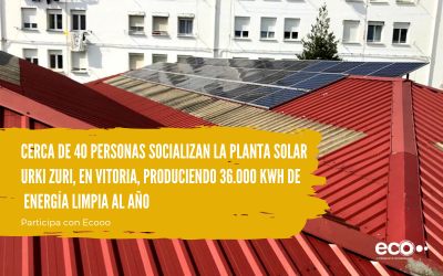 Cerca de 40 personas socializan la planta solar Urki Zuri, en Vitoria, que producirá 36.000kWh de energía limpia al año